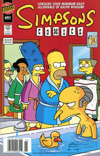 Cover for Simpsons Comics (Bongo, 1993 series) #91 [Newsstand]