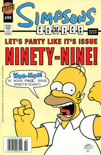 Cover for Simpsons Comics (Bongo, 1993 series) #99 [Newsstand]