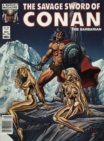 Cover for The Savage Sword of Conan (Marvel, 1974 series) #100 [Newsstand]