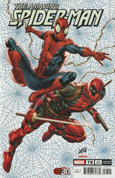Cover for Amazing Spider-Man (Marvel, 2018 series) #78 (879) [Variant Edition - ‘Deadpool’ Merry 30 Years - Rob Liefeld Cover]
