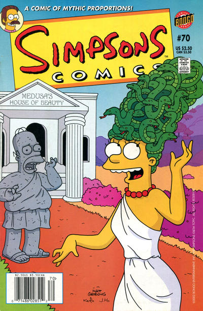 Cover for Simpsons Comics (Bongo, 1993 series) #70 [Newsstand]