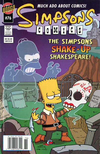 Cover for Simpsons Comics (Bongo, 1993 series) #76 [Newsstand]