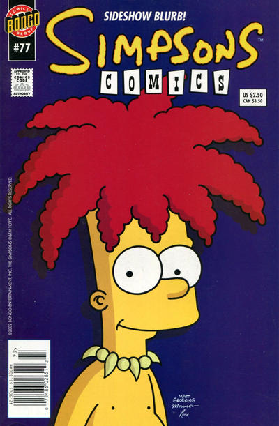 Cover for Simpsons Comics (Bongo, 1993 series) #77 [Newsstand]