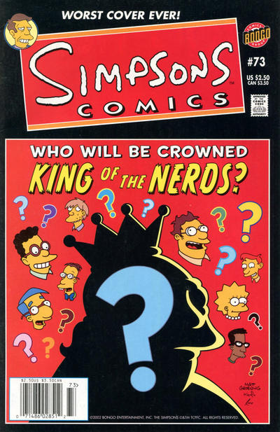 Cover for Simpsons Comics (Bongo, 1993 series) #73 [Newsstand]
