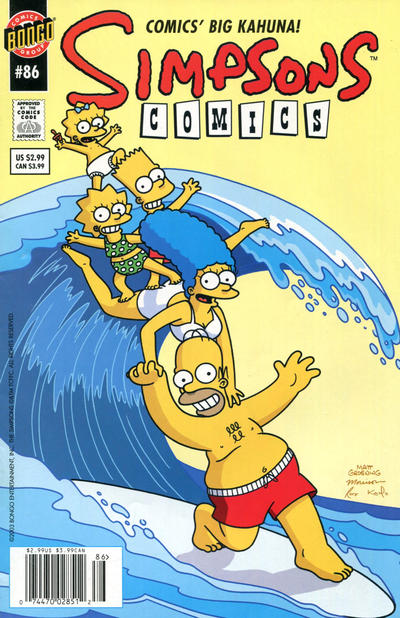 Cover for Simpsons Comics (Bongo, 1993 series) #86 [Newsstand]
