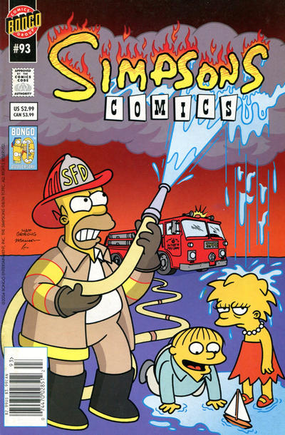 Cover for Simpsons Comics (Bongo, 1993 series) #93 [Newsstand]