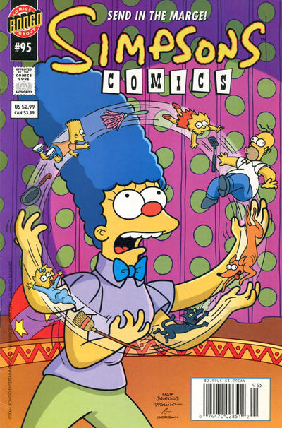 Cover for Simpsons Comics (Bongo, 1993 series) #95 [Newsstand]