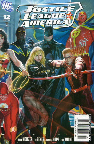 Cover for Justice League of America (DC, 2006 series) #12 [Newsstand - Right Side of Cover]