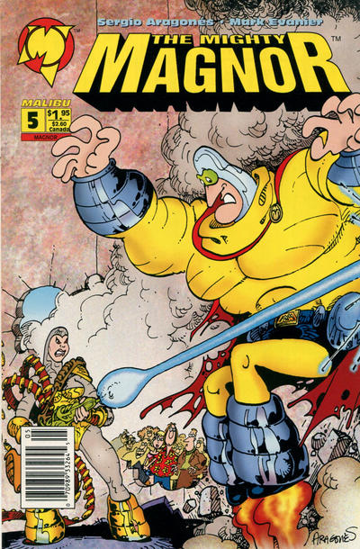 Cover for The Mighty Magnor (Malibu, 1993 series) #5 [Newsstand]