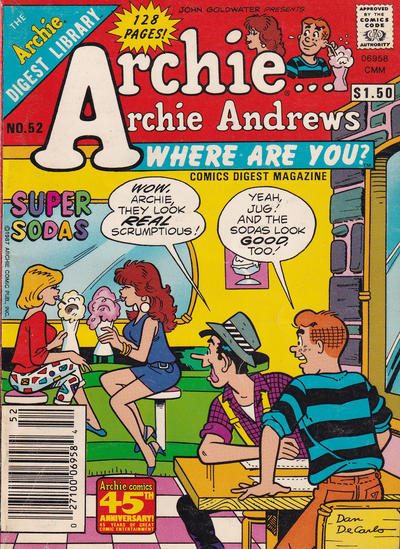 Cover for Archie... Archie Andrews, Where Are You? Comics Digest Magazine (Archie, 1977 series) #52 [Canadian]