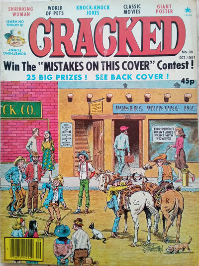Cover for Cracked (Major Publications, 1958 series) #180 [British edition #39]