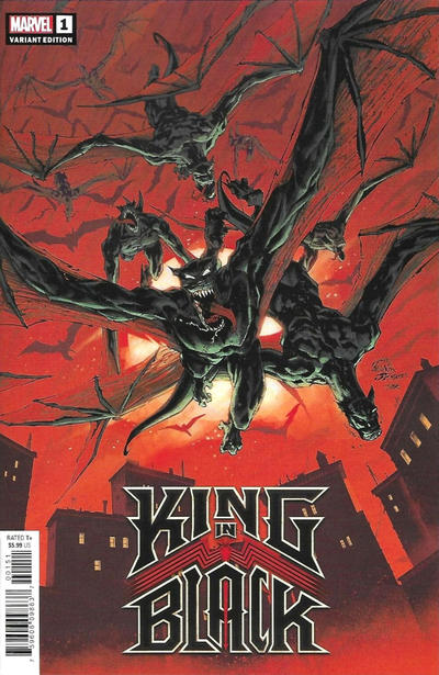 Cover for King in Black (Marvel, 2021 series) #1 [Ryan Stegman Darkness Reigns Cover]