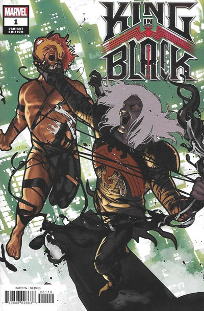 Cover for King in Black (Marvel, 2021 series) #1 [Taurin Clarke Spoiler Cover]