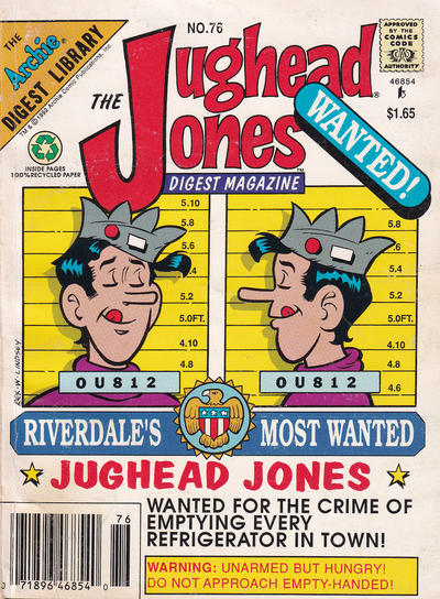 Cover for The Jughead Jones Comics Digest (Archie, 1977 series) #76 [Canadian]