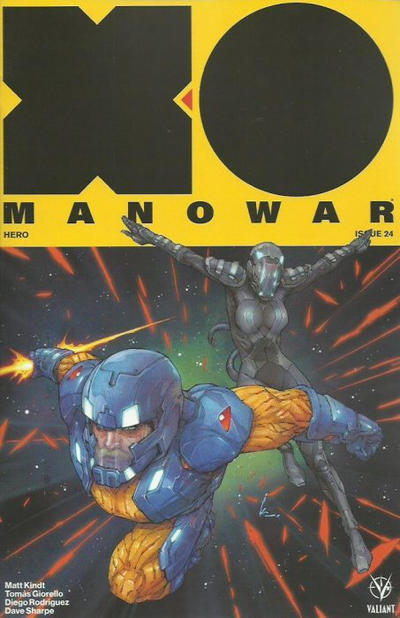 Cover for X-O Manowar (2017) (Valiant Entertainment, 2017 series) #24 [Cover A - Kenneth Rocafort]