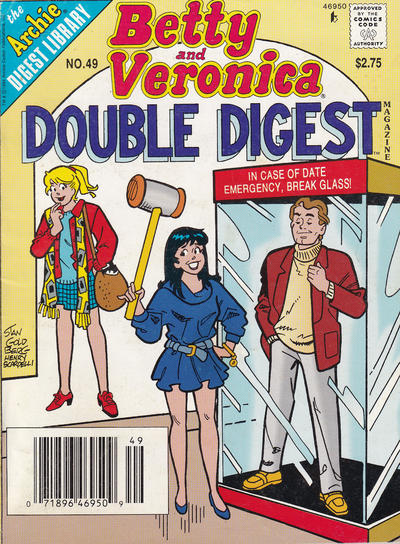 Cover for Betty and Veronica Double Digest Magazine (Archie, 1987 series) #49 [Newsstand]