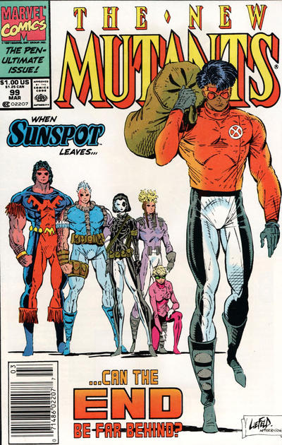 Cover for The New Mutants (Marvel, 1983 series) #99 [Newsstand]