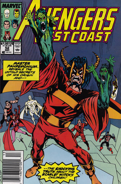 Cover for Avengers West Coast (Marvel, 1989 series) #52 [Mark Jewelers]