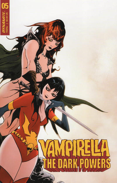 Cover for Vampirella: The Dark Powers (Dynamite Entertainment, 2020 series) #5 [Cover A Jae Lee]