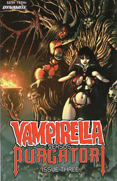 Cover for Vampirella versus Purgatori (Dynamite Entertainment, 2021 series) #3 [Cover C Russell Fox]