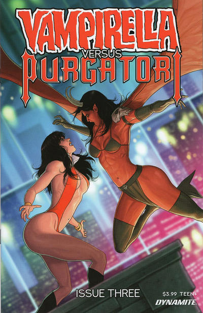 Cover for Vampirella versus Purgatori (Dynamite Entertainment, 2021 series) #3 [Cover E Madibek Musabekov]