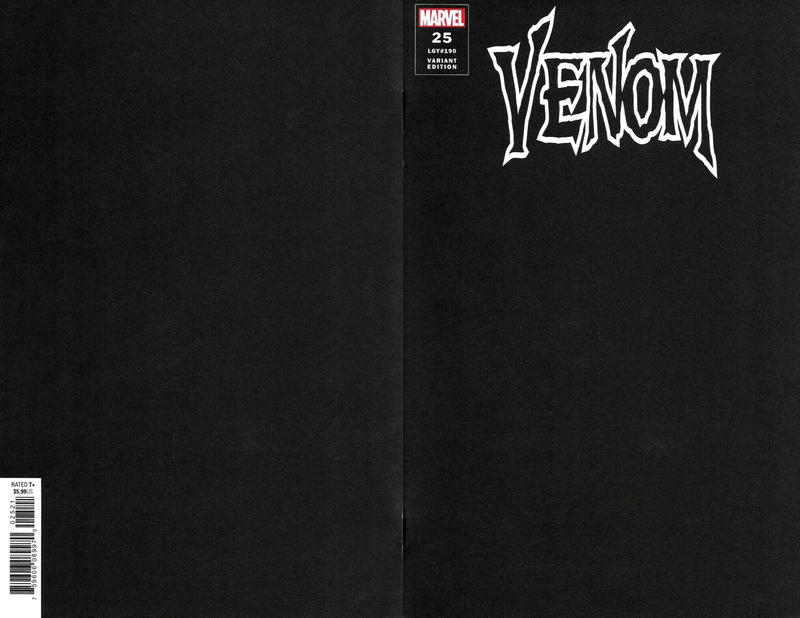 Cover for Venom (Marvel, 2018 series) #25 (190) [Black Blank]