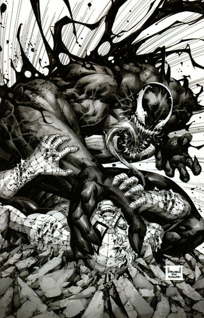 Cover for Venom (Marvel, 2018 series) #25 (190) [Big Time Comics / Slab City Exclusive - Kael Ngu Virgin Black and White Sketch]
