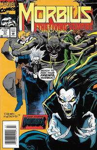 Cover for Morbius: The Living Vampire (Marvel, 1992 series) #11 [Newsstand]