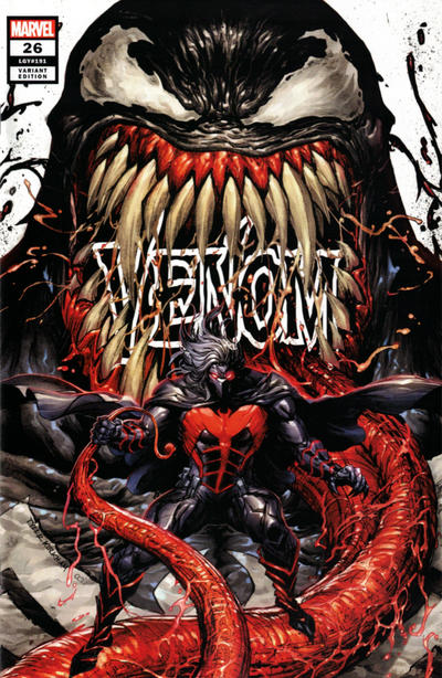 Cover for Venom (Marvel, 2018 series) #26 (191) [Unknown Comics / Street Level Hero Exclusive - Tyler Kirkham Color Splash]