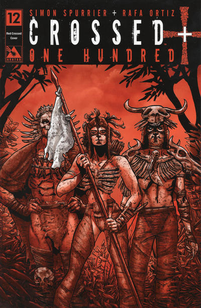 Cover for Crossed Plus One Hundred (Avatar Press, 2014 series) #12 [Incentive Red Crossed Cover - German Erramouspe]