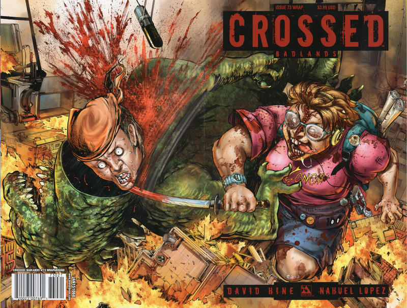 Cover for Crossed Badlands (Avatar Press, 2012 series) #73 [Wraparound Variant by Fernando Heinz]