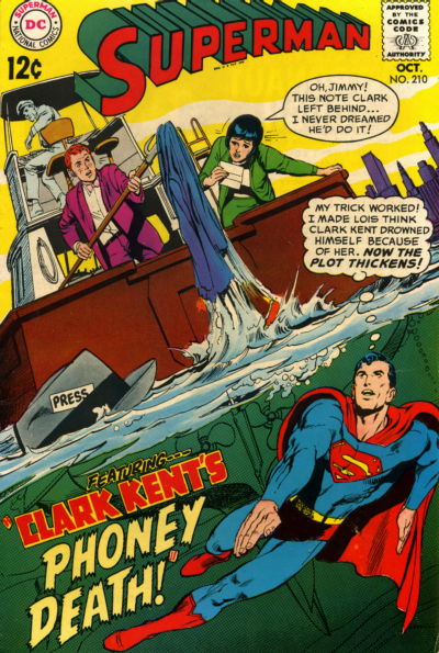 Cover for Superman (DC, 1939 series) #210