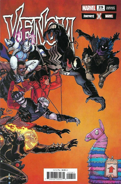 Cover for Venom (Marvel, 2018 series) #29 (194) [Aaron Kuder 'Fortnite' Cover]