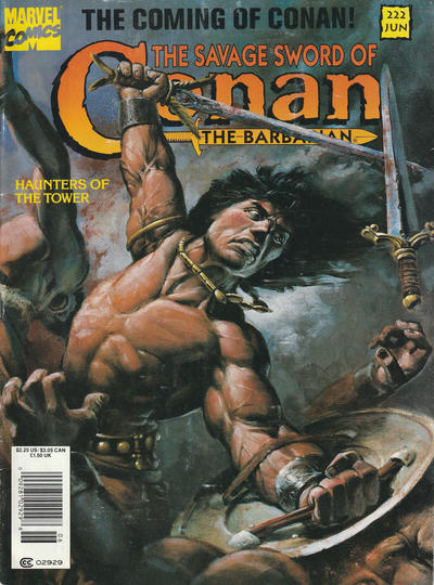 Cover for The Savage Sword of Conan (Marvel, 1974 series) #222 [Newsstand]