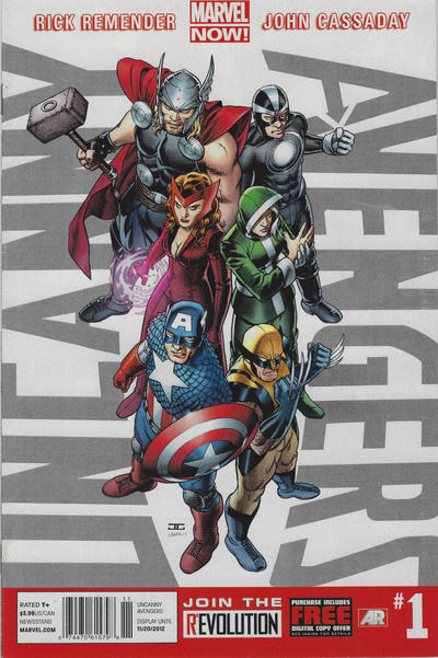 Cover for Uncanny Avengers (Marvel, 2012 series) #1 [Newsstand]