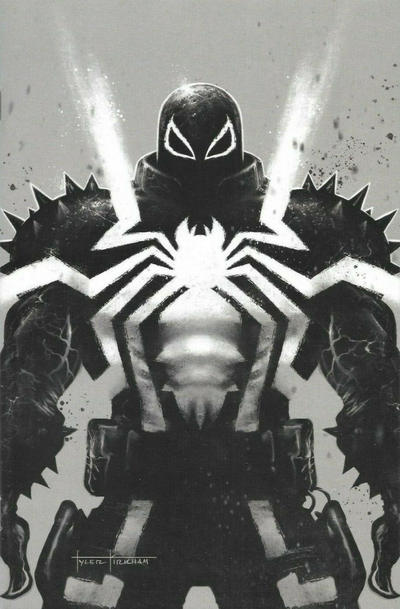 Cover for Venom (Marvel, 2018 series) #29 (194) [Street Level Hero Exclusive - Tyler Kirkham 'Agent Venom' Black and White Virgin Art]