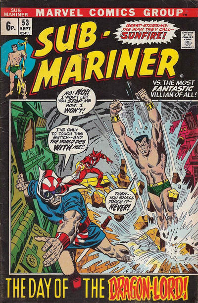 Cover for Sub-Mariner (Marvel, 1968 series) #53 [British]
