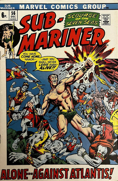 Cover for Sub-Mariner (Marvel, 1968 series) #56 [British]