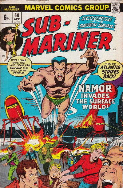Cover for Sub-Mariner (Marvel, 1968 series) #60 [British]