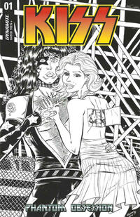 Cover Thumbnail for KISS: Phantom Obsession (Dynamite Entertainment, 2021 series) #1 [Line Art Cover Tim Seeley]