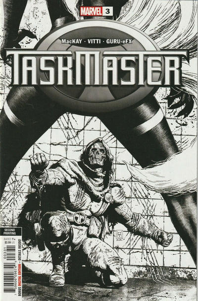 Cover for Taskmaster (Marvel, 2021 series) #3 [Second Printing - Valerio Giangiordano Sketch Cover]