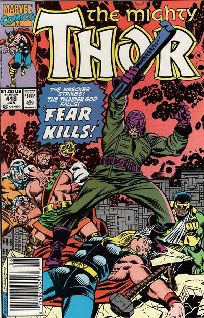 Cover for Thor (Marvel, 1966 series) #418 [Newsstand]
