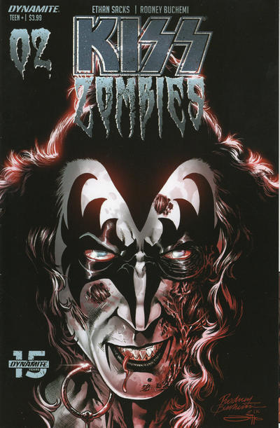 Cover for KISS: Zombies (Dynamite Entertainment, 2019 series) #2 [Cover C Rodney Buchemi]
