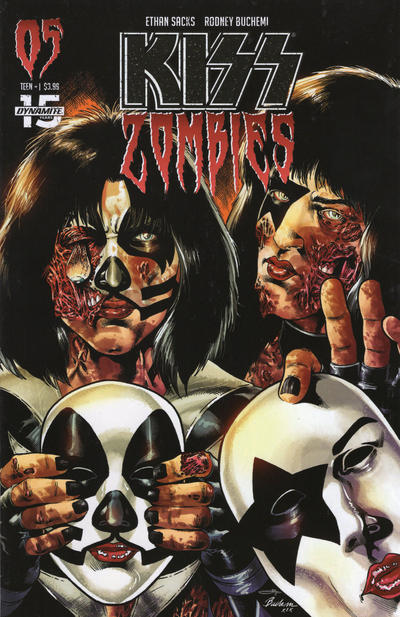 Cover for KISS: Zombies (Dynamite Entertainment, 2019 series) #5 [Cover C Rodney Buchemi]