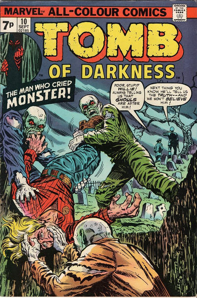Cover for Tomb of Darkness (Marvel, 1974 series) #10 [British]