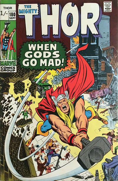 Cover for Thor (Marvel, 1966 series) #180 [British]