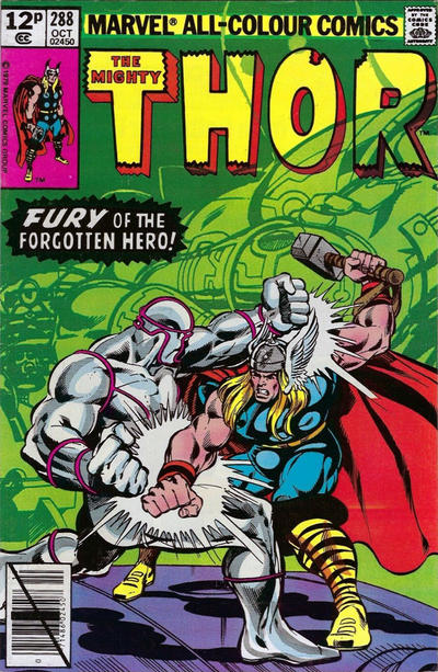 Cover for Thor (Marvel, 1966 series) #288 [British]