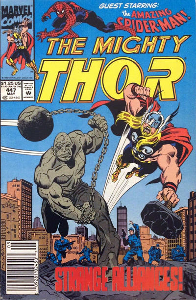 Cover for Thor (Marvel, 1966 series) #447 [Newsstand]
