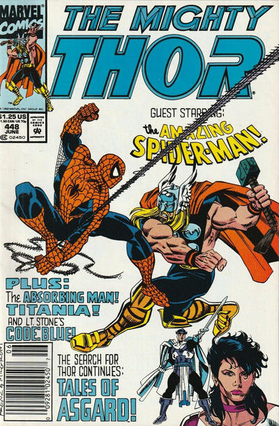 Cover for Thor (Marvel, 1966 series) #448 [Newsstand]