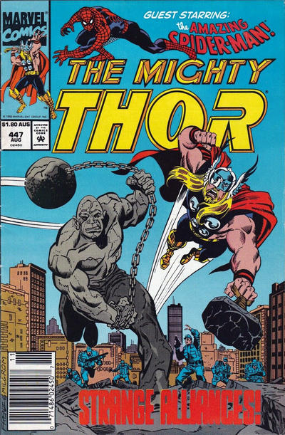 Cover for Thor (Marvel, 1966 series) #447 [Australian]